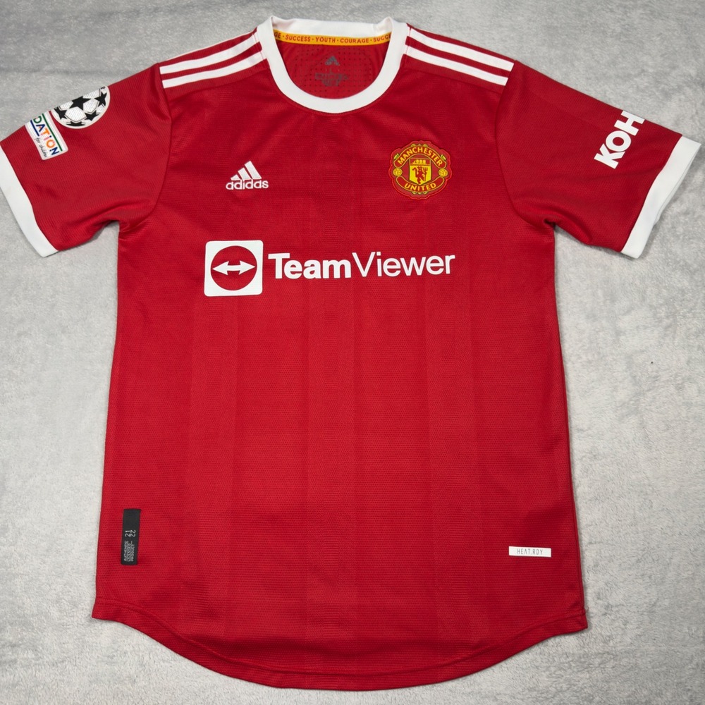 Adidas Manchester United Jersey Mens Large Red 2021-22 Home Puertecito 15 Soccer